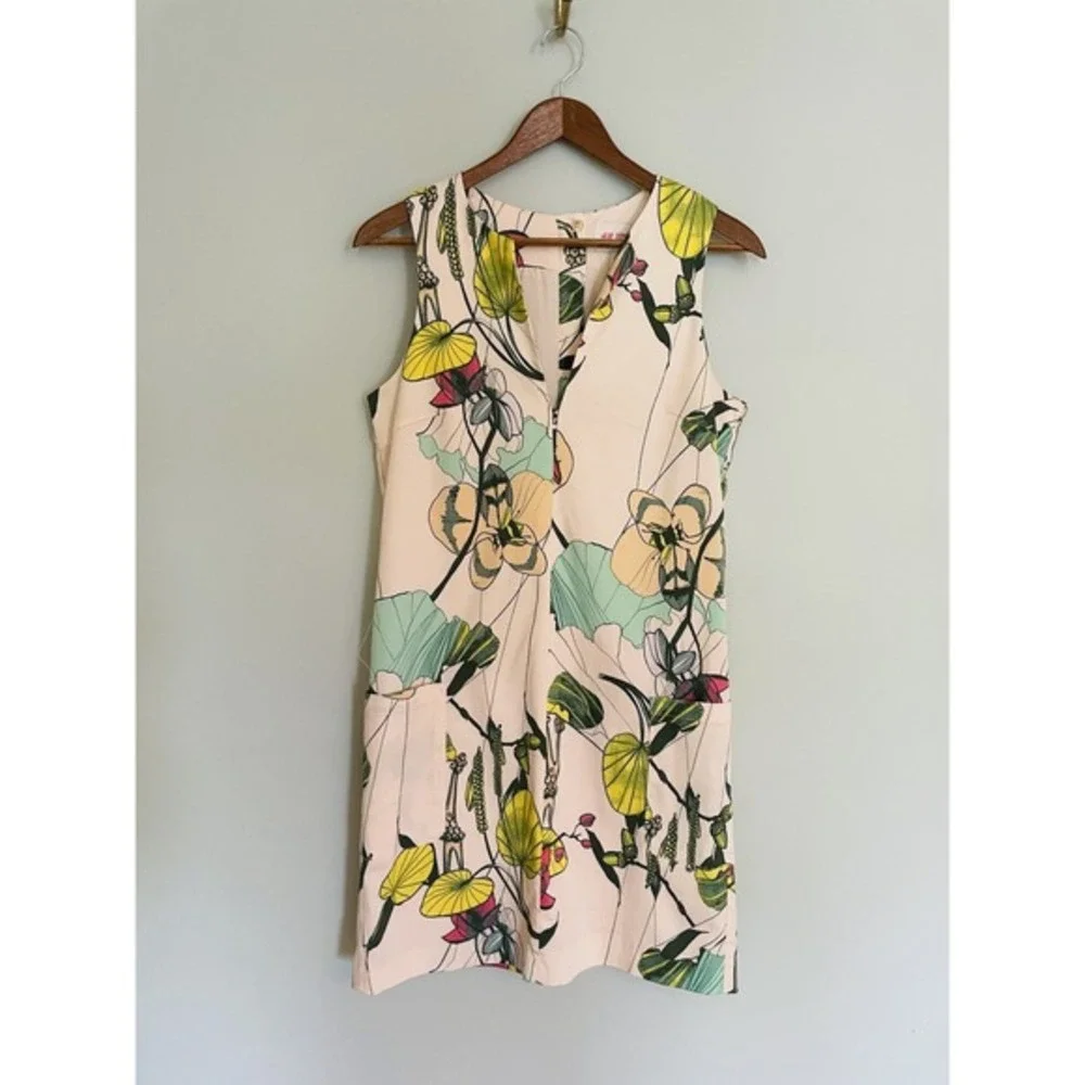 H&M Conscious Collection Artsy Floral‎ A-Line Sleeveless Short Dress. Size 6.